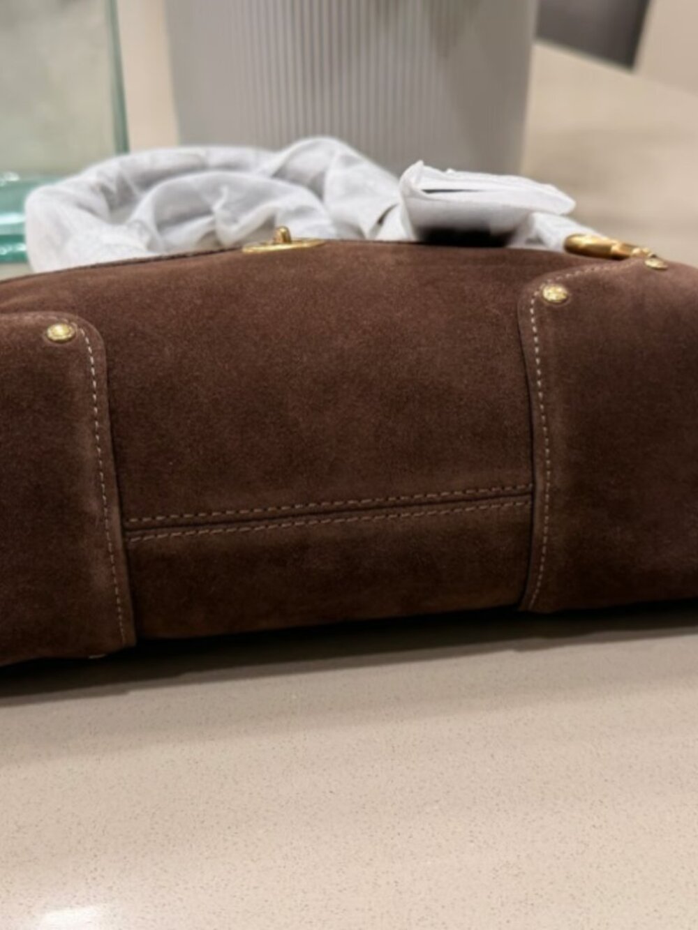 Coach Rhyder 24 in Chocolate Brown Suede - Picture 5 of 7